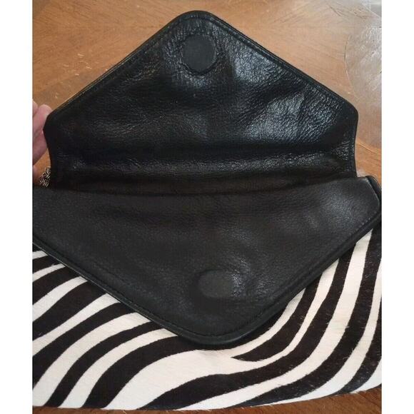 Kotur Leather Zebra Pattern Purse Shoulder Chain NWOT Reg. $536 Black white - Picture 4 of 13